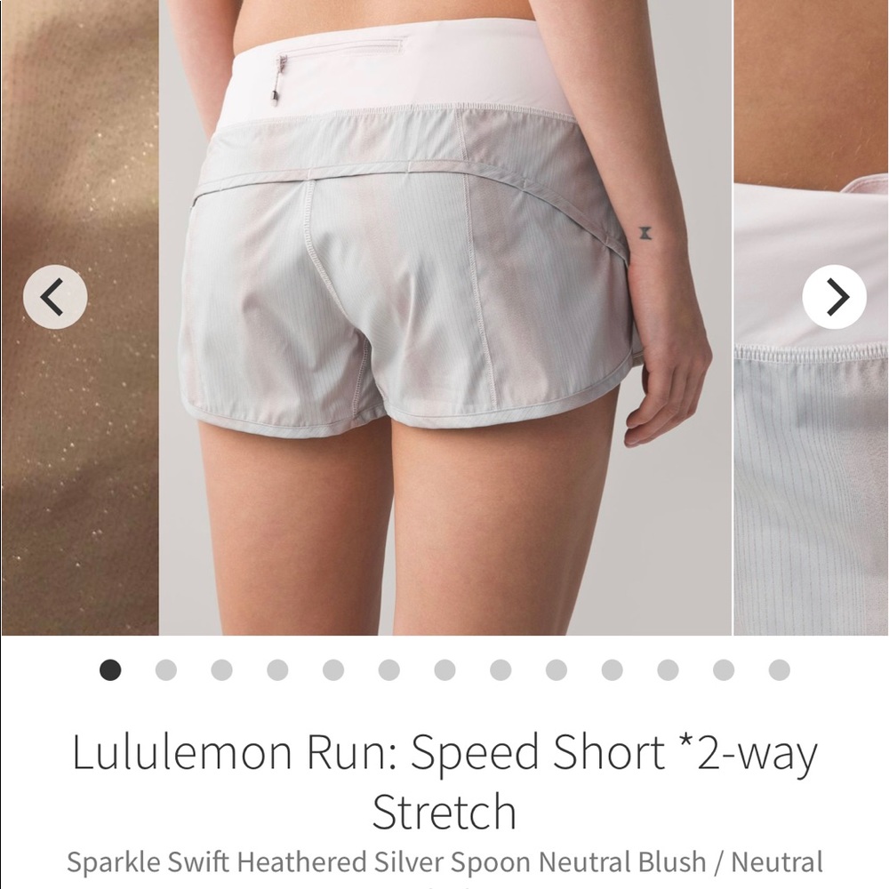 Lululemon Speed Short Sparkle Swift 6